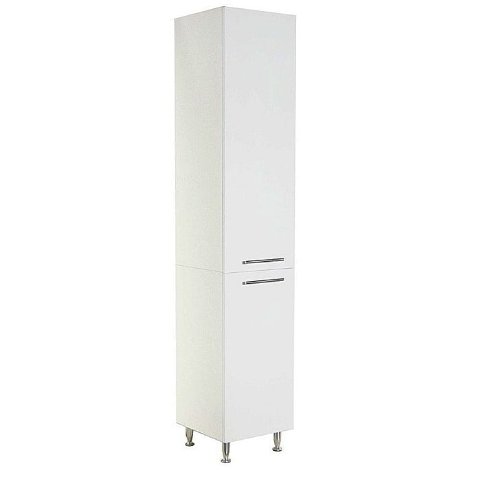 Dulap baie tip coloana GN0161, Pal Melaminat, 3 rafturi, cos rufe, alb [5]