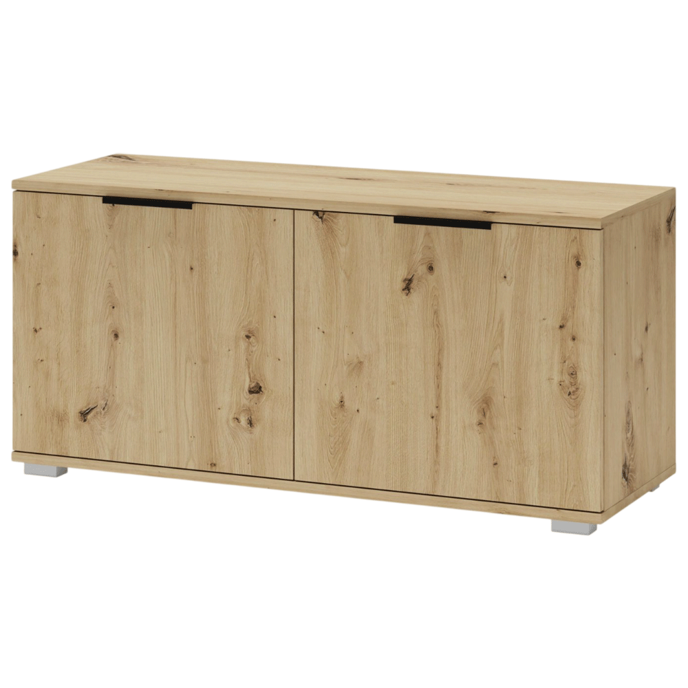 Dulap pentru depozitare pantofi HM Clif ST100, Pal melaminat, 2 compartimente, stejar artizanal [4]