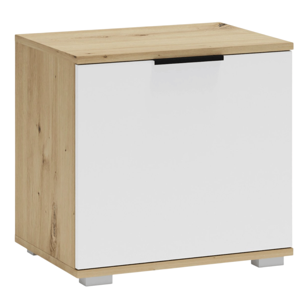 Dulap pentru depozitare pantofi HM Clif ST50, Pal melaminat, polita, alb/stejar artizanal [3]