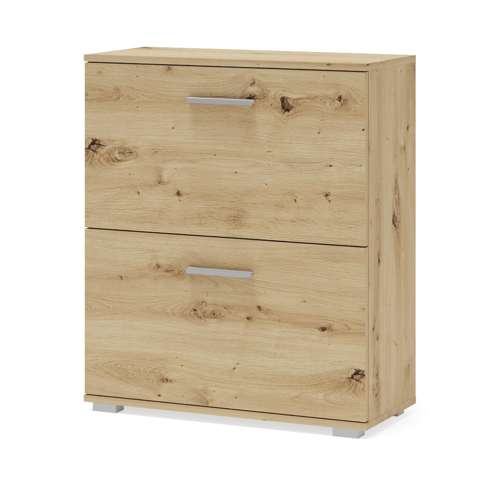 Dulap pentru depozitare pantofi HM Lima ST3, Pal melaminat, 2 compartimente, stejar artizanal [3]