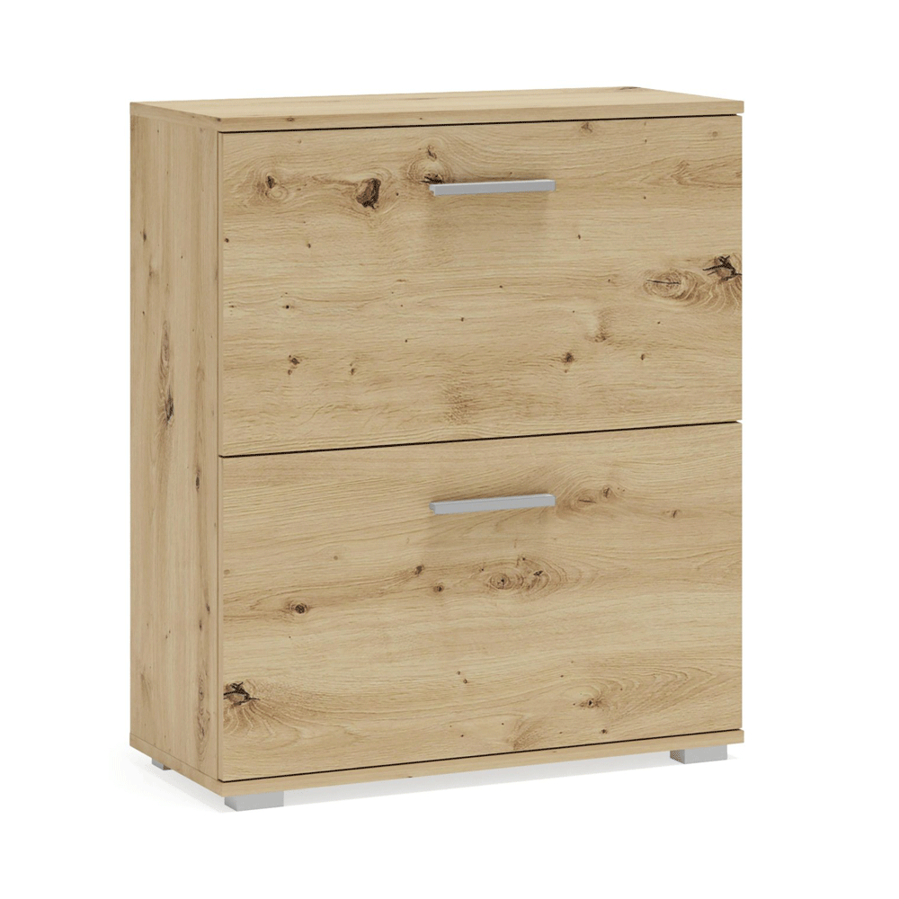 Dulap pentru depozitare pantofi HM Lima ST3, Pal melaminat, 2 compartimente, stejar artizanal [2]