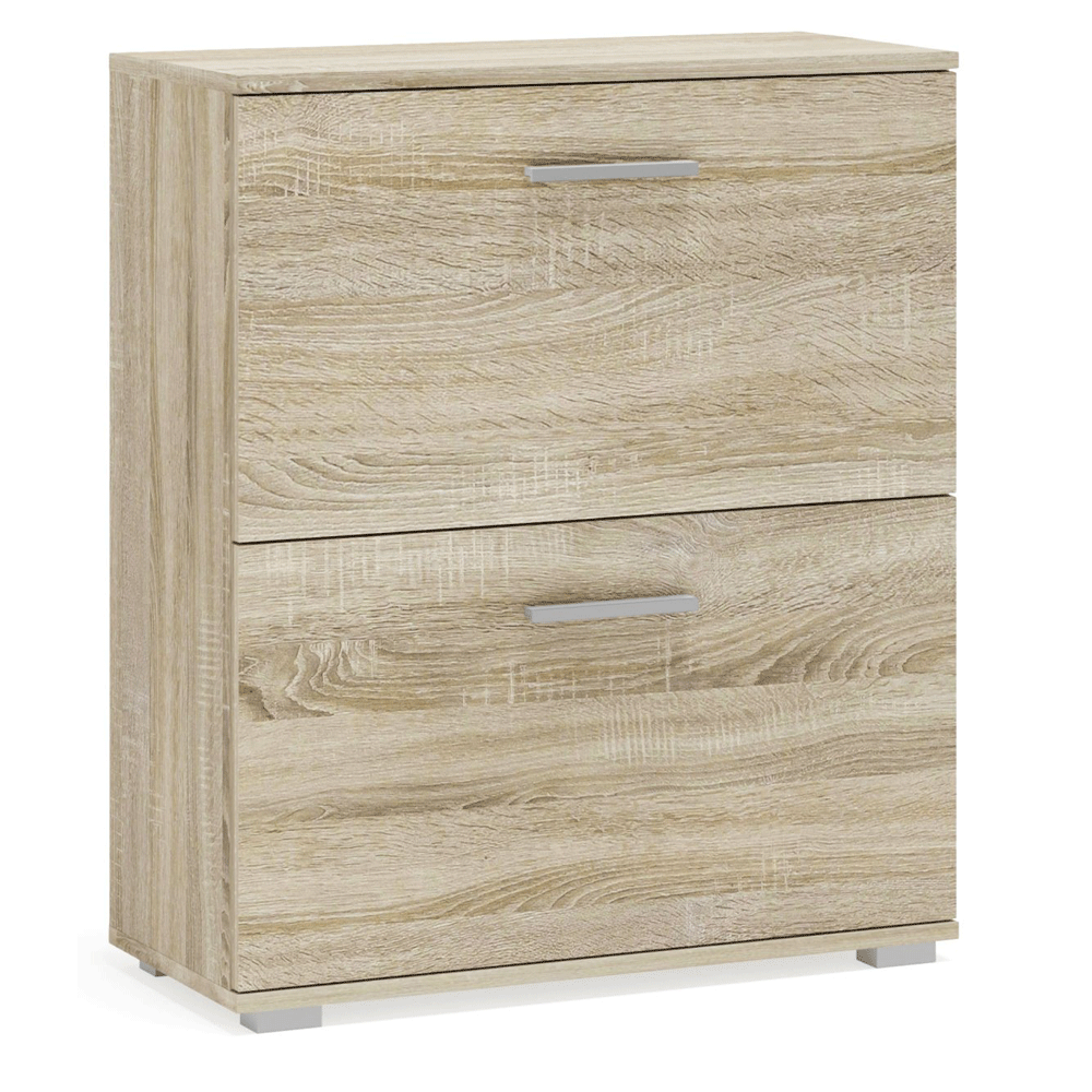 Dulap pentru depozitare pantofi HM Lima ST3, Pal melaminat, 2 compartimente, stejar sonoma [2]