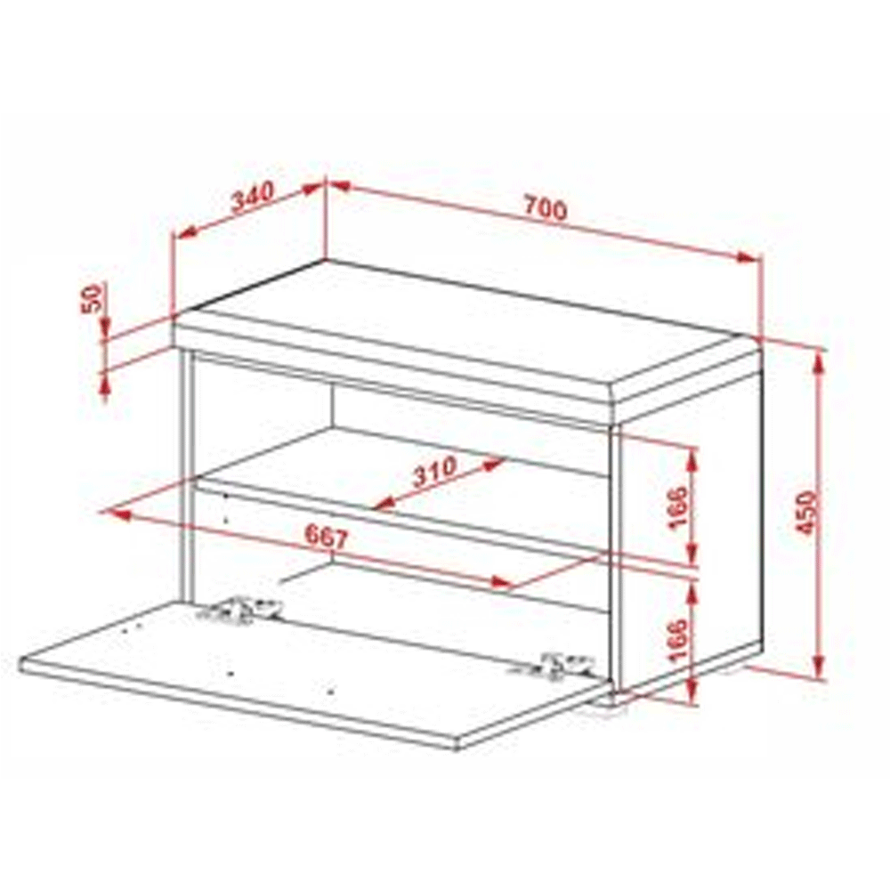 Dulap pentru depozitare pantofi HM Lima ST3, Pal melaminat, 2 compartimente, alb [4]
