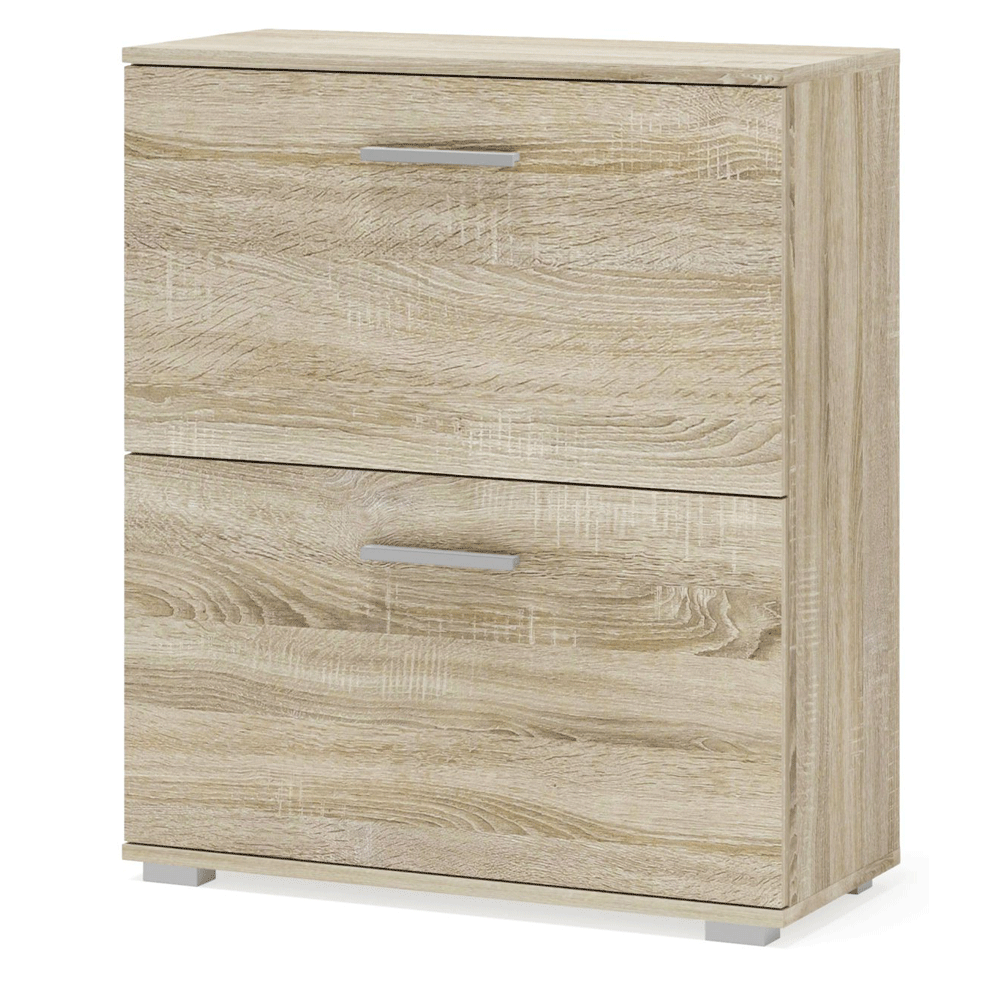 Dulap pentru depozitare pantofi HM Lima ST3, Pal melaminat, 2 compartimente, stejar sonoma [3]