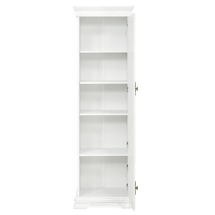 Dulap VMD1, 4 polite, 2 usi, Pal Melaminat, cu elemente din MDF, Alb Antichizat [5]