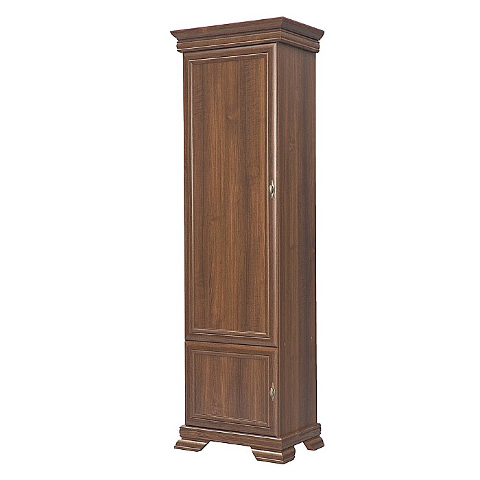Dulap VMD1, 4 polite, 2 usi, Pal Melaminat, cu elemente din MDF, Nuc [3]