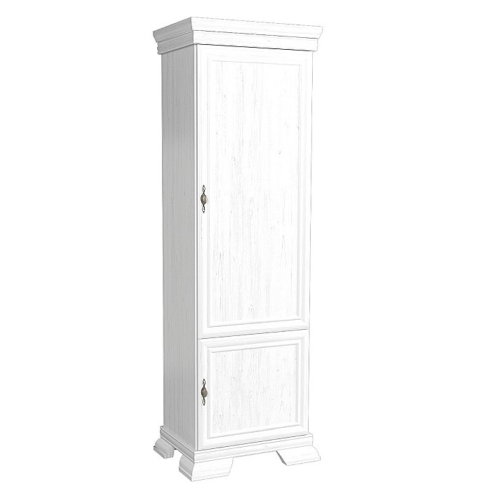 Dulap VMD1, 4 polite, 2 usi, Pal Melaminat, cu elemente din MDF, Alb Antichizat [2]