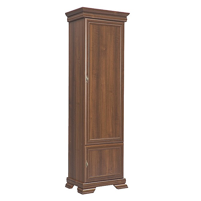 Dulap VMD1, 4 polite, 2 usi, Pal Melaminat, cu elemente din MDF, Nuc [2]
