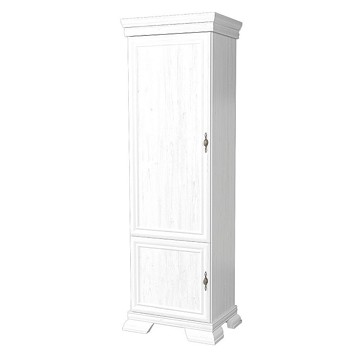 Dulap VMD1, 4 polite, 2 usi, Pal Melaminat, cu elemente din MDF, Alb Antichizat [3]