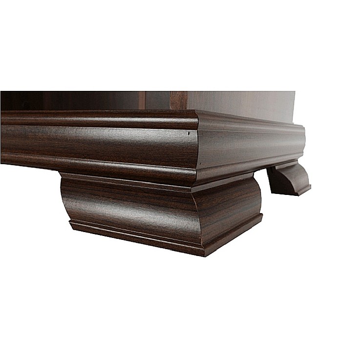 Dulap VMD1, 4 polite, 2 usi, Pal Melaminat, cu elemente din MDF, Nuc [6]