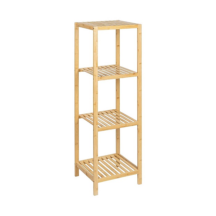 Etajera depozitare KL272, cu 4 rafturi, lemn, multifunctional, natur [1]