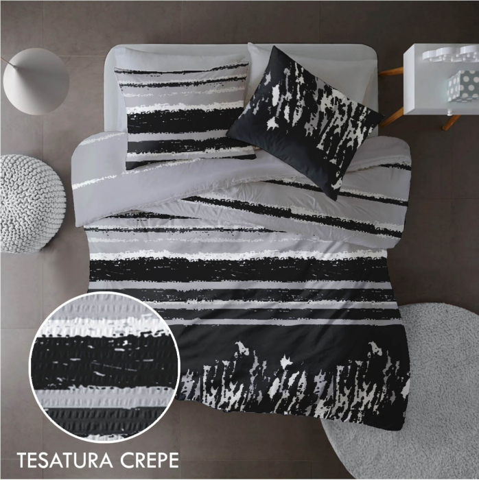 Lenjerie pat 1 persoana bumbac creponat [2]