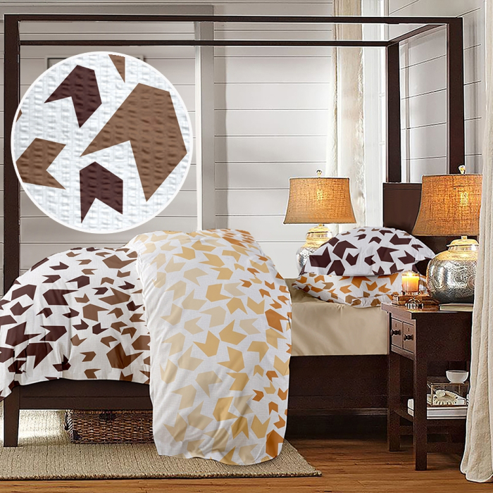 Lenjerie pat matrimonial creponata [6]