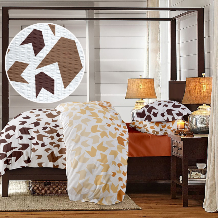 Lenjerie pat matrimonial creponata [5]