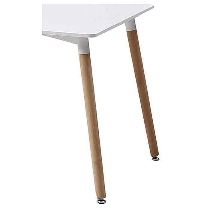 Masa bucatarie si living AB673, blat MDF, picioare lemn, 4 persoane, alb [4]
