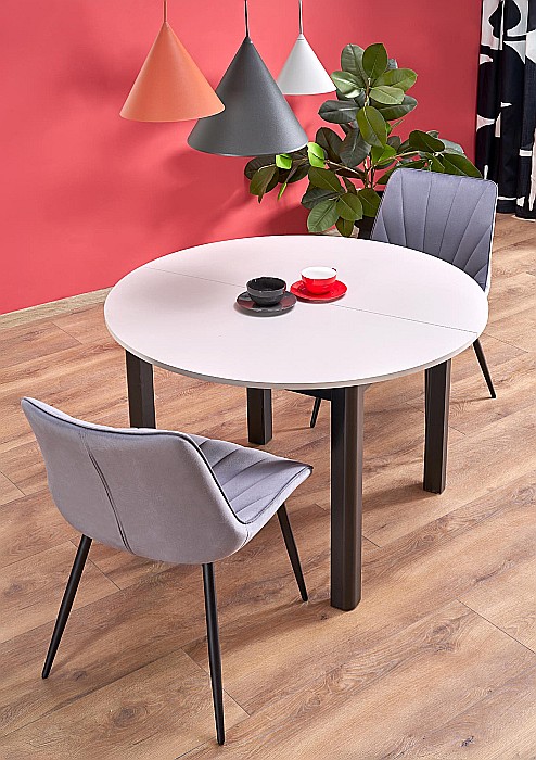 Masa bucatarie si living extensibila HM Ringo, blat MDF, 6 persoane, 102-142x102x76 cm, casmir/negru [2]