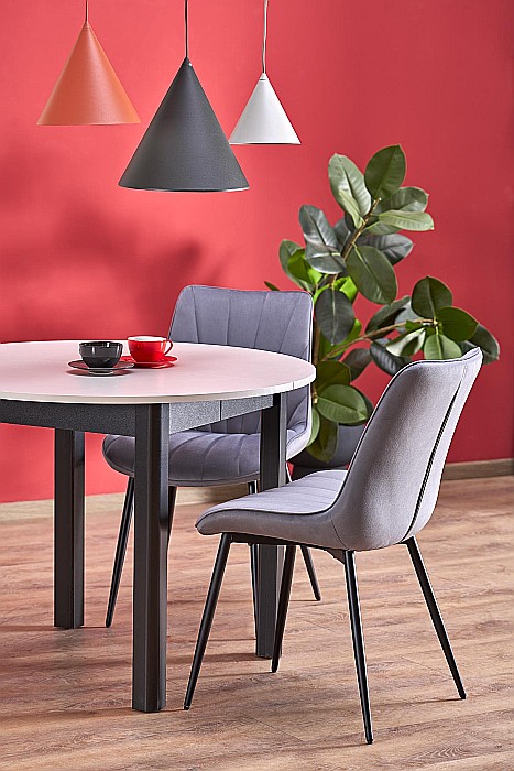 Masa bucatarie si living extensibila HM Ringo, blat MDF, 6 persoane, 102-142x102x76 cm, casmir/negru [3]