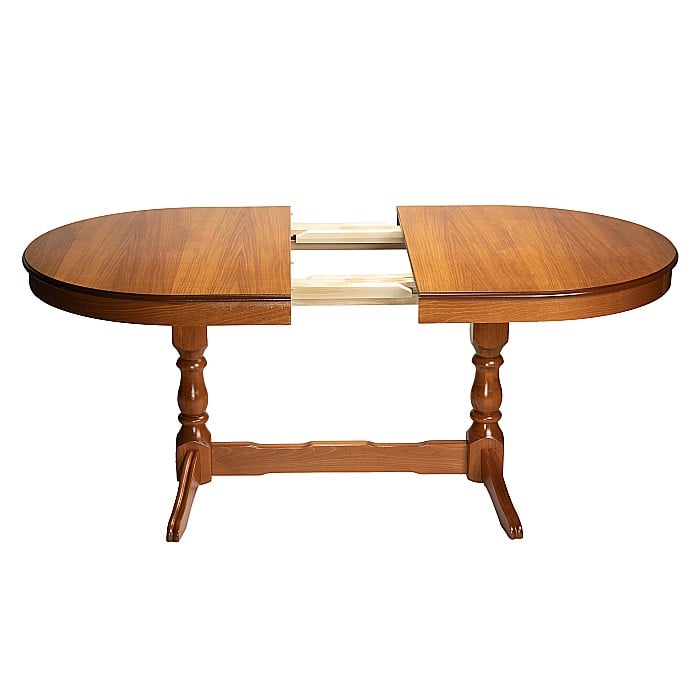 Masa extensibila Euro 2 lemn masiv, culoare cires , blat MDF furniruit, 12 persoane, 155/192.5/230x97x76 cm [7]