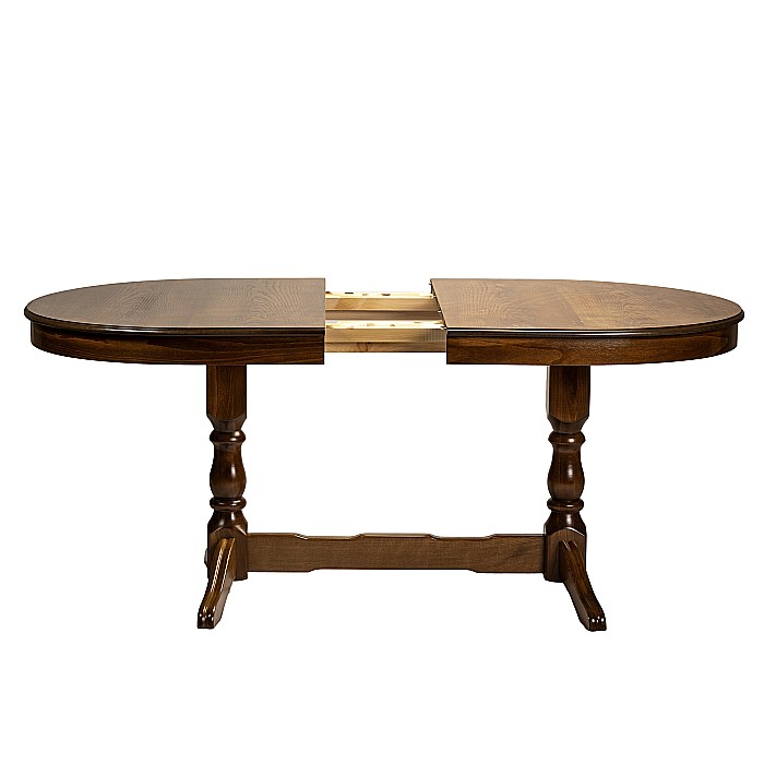 Masa extensibila Euro 2, living, lemn masiv, blat MDF furniruit, 12 persoane, 155/192.5/230x97x76 cm, nuc [8]
