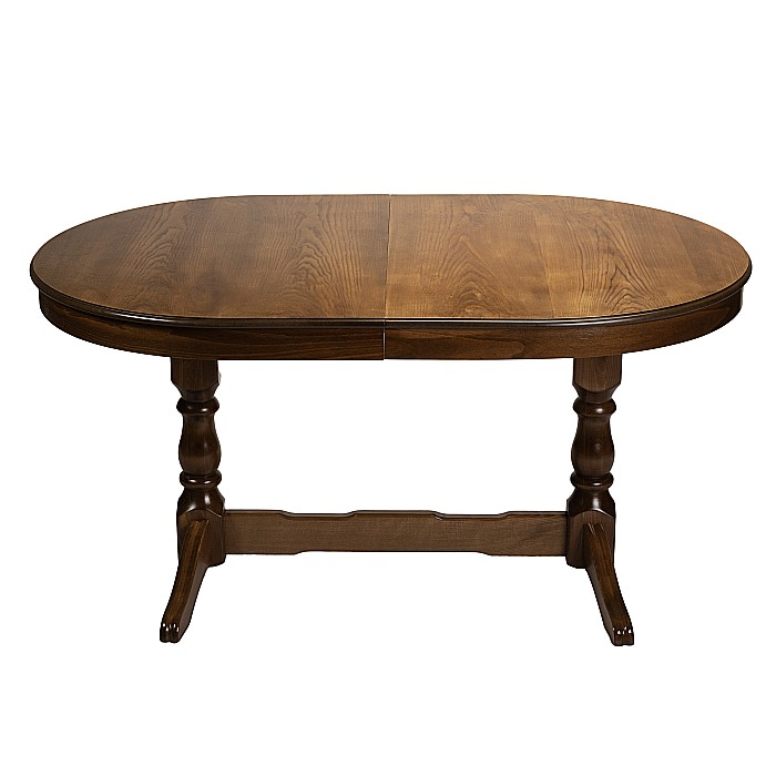 Masa extensibila Euro 2, living, lemn masiv, blat MDF furniruit, 12 persoane, 155/192.5/230x97x76 cm, nuc [7]