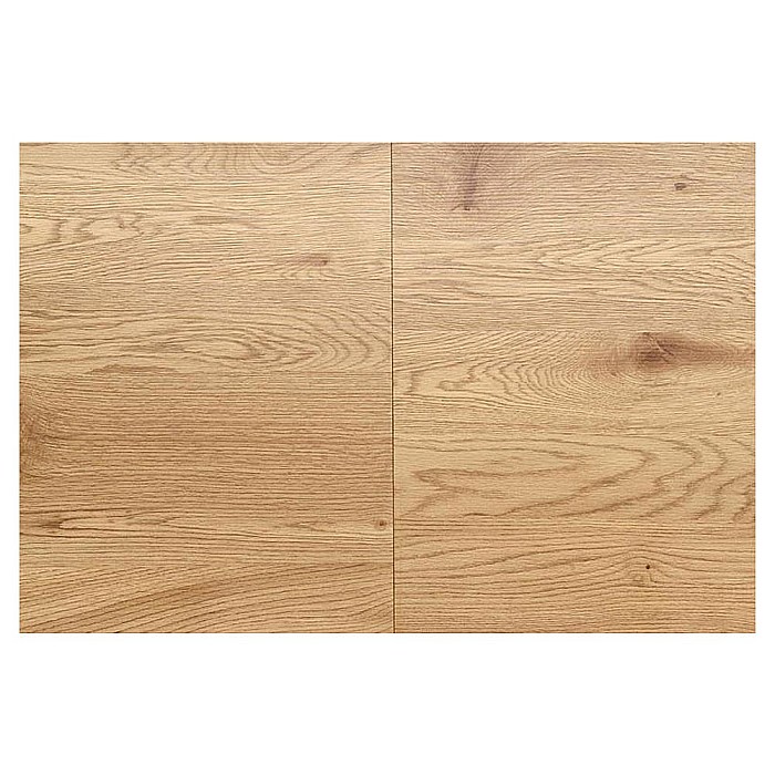 Masa extensibila HM Mercy, MDF furniruit, cadru metalic, 120-160x120x76 cm, 8 persoane, stejar auriu/negru [8]