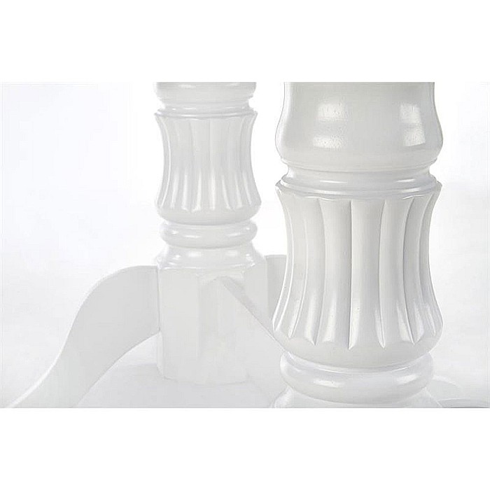 Masa extensibila living HM Joseph, blat MDF, structura lemn masiv, 8 persoane, 150-190x90x77 cm, alb [11]