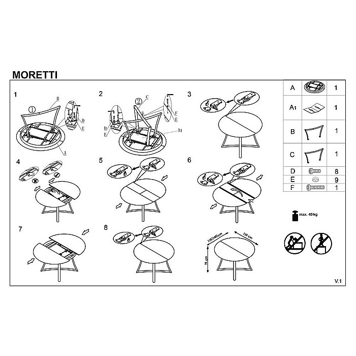 Masa extensibila living HM Moretti, blat MDF laminat, cadru metalic, 118-148x118x76 cm, 6 persoane, stejar- antracit/negru [5]