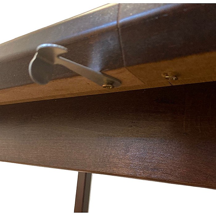 Masa extensibila living si bucatarie, DM4 Maxima, blat MDF Furniruit, lemn masiv, colturi rotunjite, 6 persoane, 120-150x70x76 cm, wenge [6]