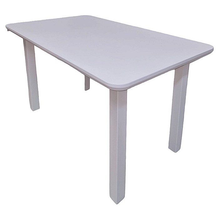 Masa extensibila pentru bucatarie si living DM2S Varus, MDF Furniruit, lemn masiv, 6 persoane, 180-140x80x76 cm, alb [4]