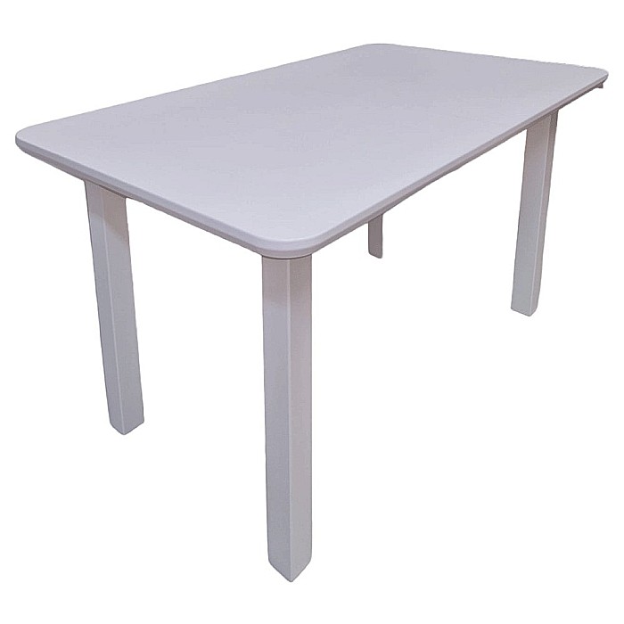 Masa extensibila pentru bucatarie si living DM2S Varus, MDF Furniruit, lemn masiv, 6 persoane, 180-140x80x76 cm, alb [3]