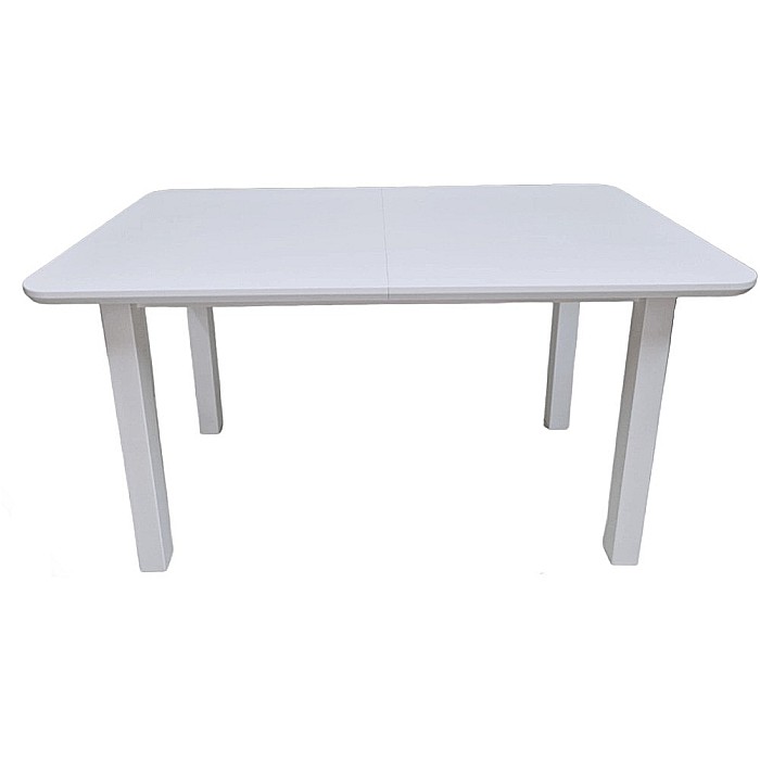 Masa extensibila pentru bucatarie si living DM2S Varus, MDF Furniruit, lemn masiv, 6 persoane, 180-140x80x76 cm, alb [2]