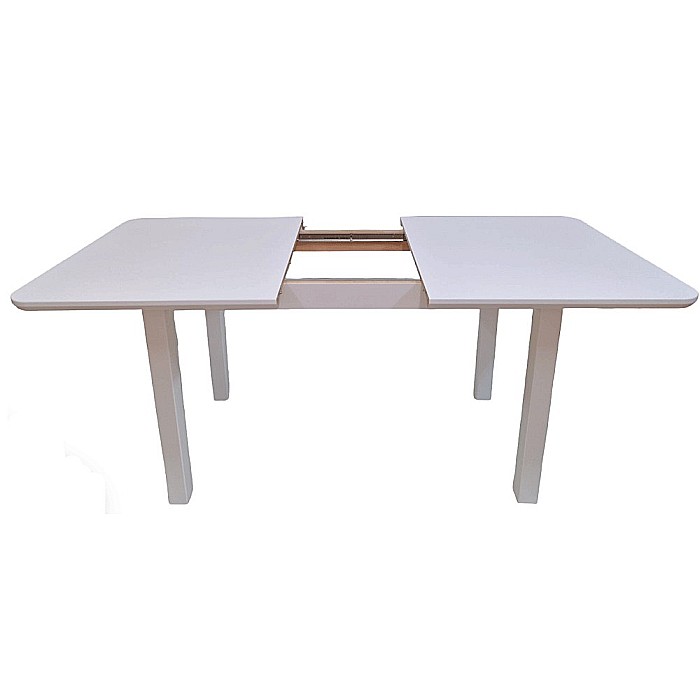 Masa extensibila pentru bucatarie si living DM2S Varus, MDF Furniruit, lemn masiv, 6 persoane, 180-140x80x76 cm, alb [6]