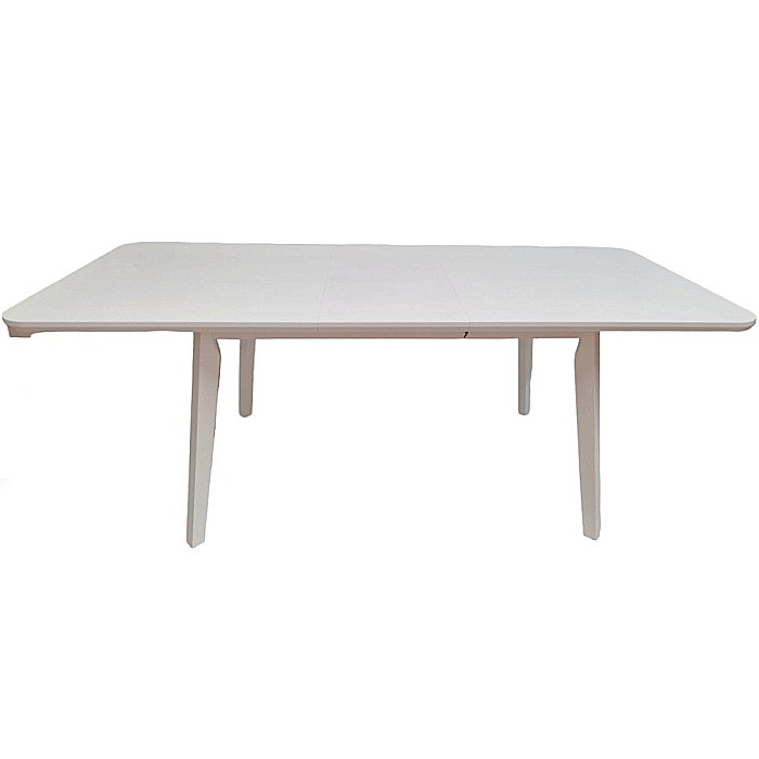 Masa extensibila pentru bucatarie si living DM8 Seul, MDF Furniruit, structura lemn masiv, 8 persoane, 200-160x90x75 cm, alb [2]