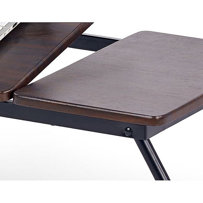 Masa laptop plianta HM B19, unghi de inclinare ajustabil, MDF, nuc inchis [2]