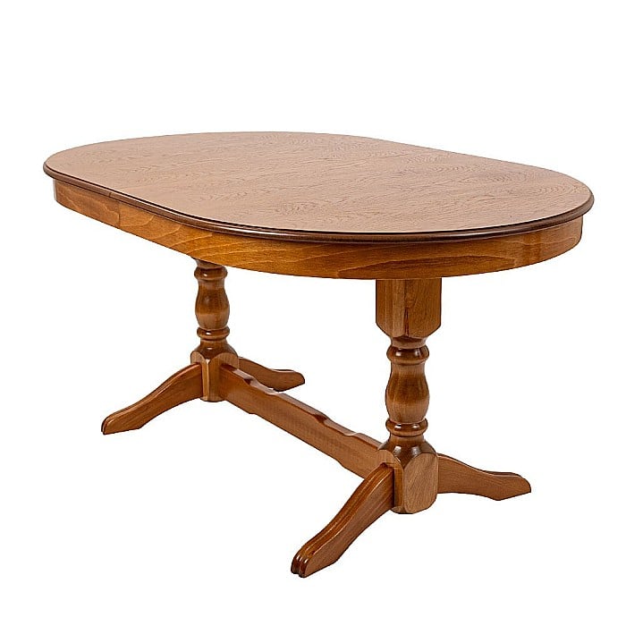 Masa living extensibila Euro 2, lemn masiv, blat MDF furniruit, 12 persoane, 155/192.5/230x97x76 cm, stejar [1]
