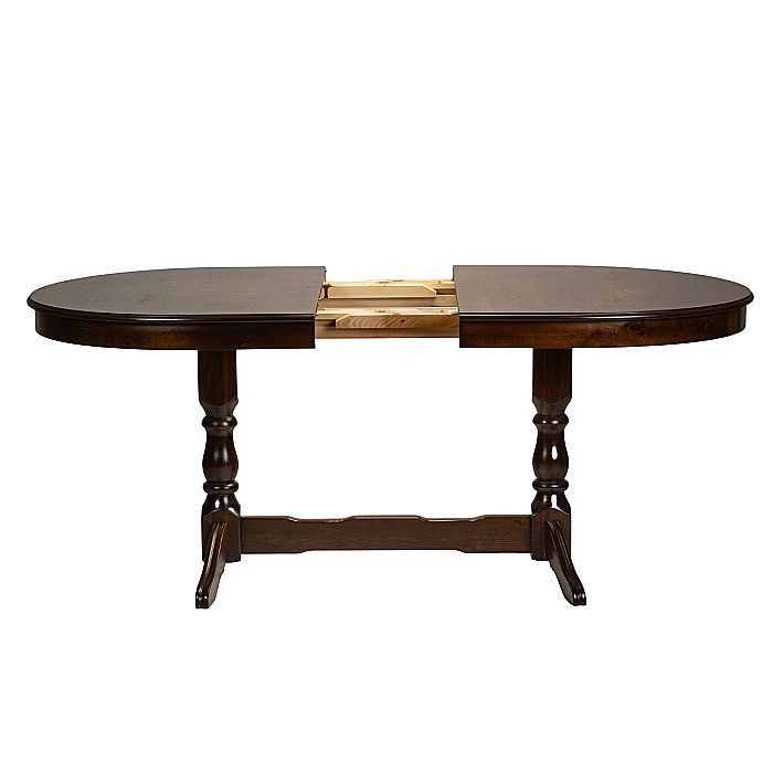 Masa living extensibila Euro 2, lemn masiv, blat MDF furniruit, 12 persoane, 155/192.5/230x97x76 cm, wenge [8]