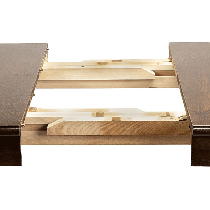 Masa living extensibila Euro 2, lemn masiv, blat MDF furniruit, 12 persoane, 155/192.5/230x97x76 cm, wenge [5]
