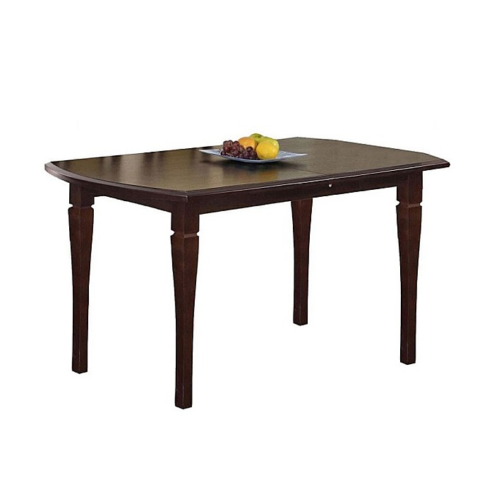 Masa living extensibila HM Fryderyk, blat MDF laminat, picioare lemn masiv, 10 persoane, 160-240x90x74 cm, nuc [1]
