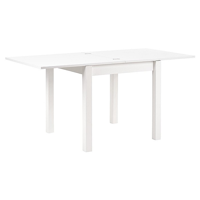 Masa living extensibila HM Gracjan, PAL Laminat, cant ABS, 80-160x80x76 cm, 6 persoane, alb [3]
