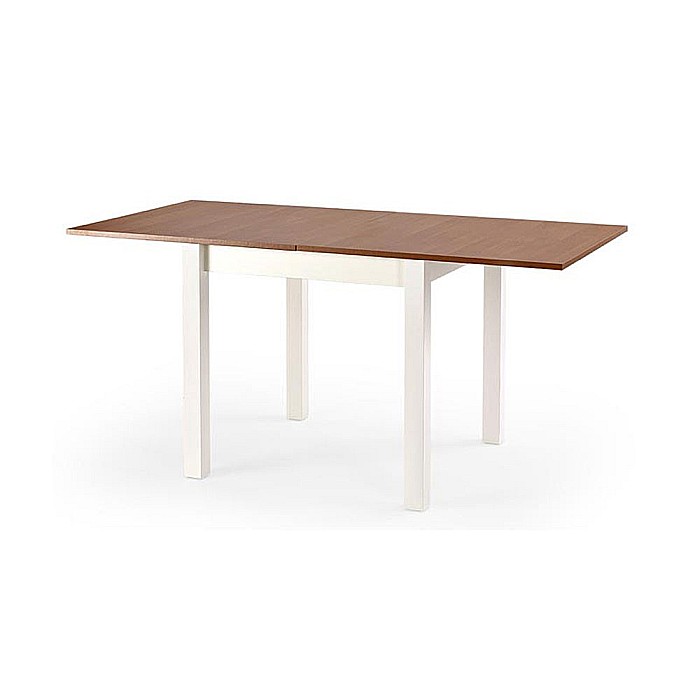 Masa living extensibila HM Gracjan, PAL Laminat, cant ABS, 80-160x80x76 cm, 6 persoane, arin/alb [7]