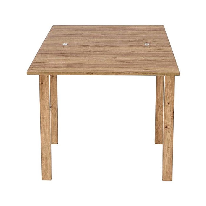 Masa living extensibila HM Gracjan, PAL Laminat, cant ABS, 80-160x80x76 cm, 6 persoane, stejar artizanal [6]