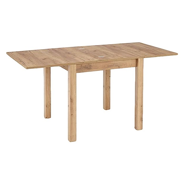 Masa living extensibila HM Gracjan, PAL Laminat, cant ABS, 80-160x80x76 cm, 6 persoane, stejar artizanal [4]