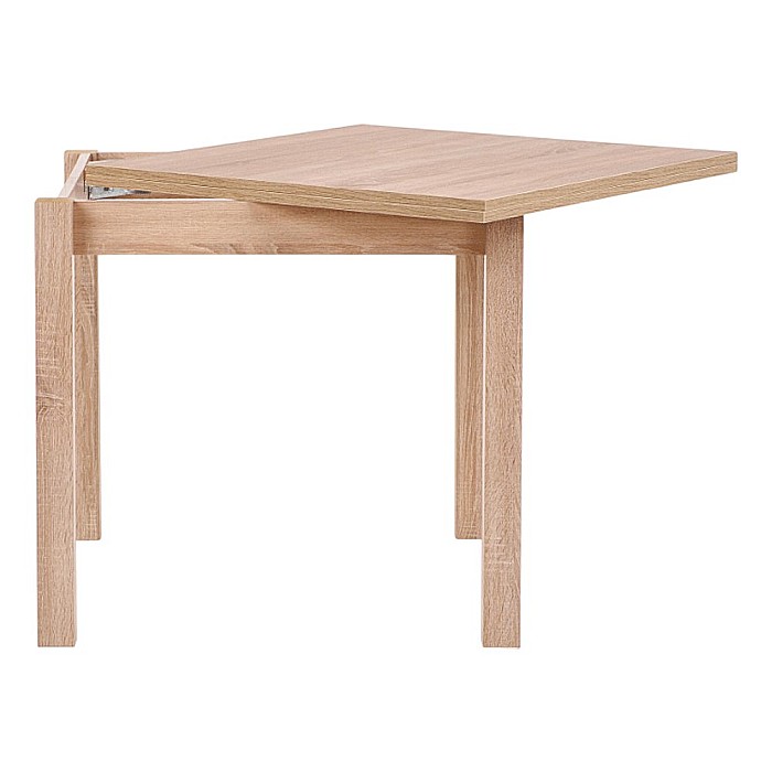 Masa living extensibila HM Gracjan, PAL Laminat, cant ABS, 80-160x80x76 cm, 6 persoane, stejar sonoma [4]
