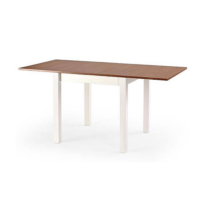 Masa living extensibila HM Gracjan, PAL Laminat, cant ABS, 80-160x80x76 cm, 6 persoane, arin/alb [2]