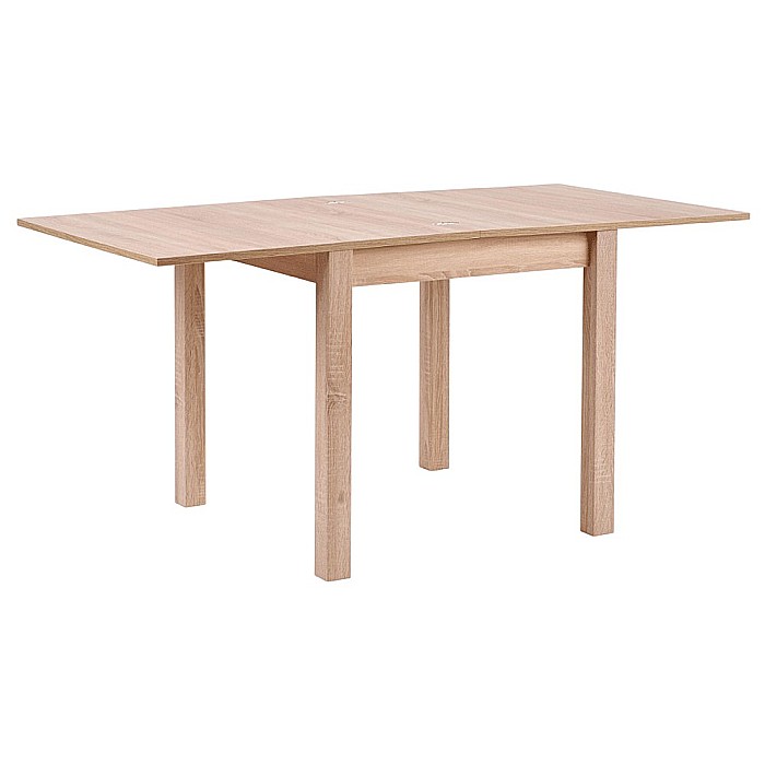 Masa living extensibila HM Gracjan, PAL Laminat, cant ABS, 80-160x80x76 cm, 6 persoane, stejar sonoma [5]