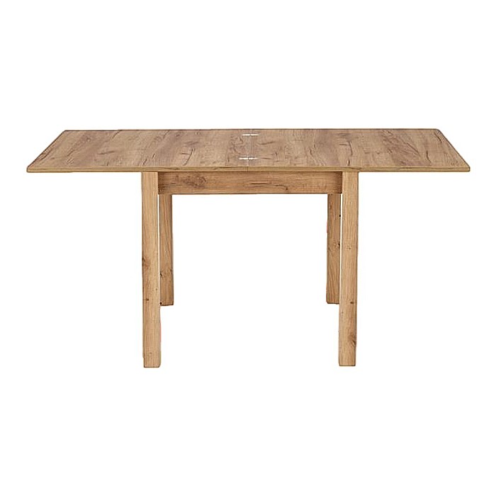 Masa living extensibila HM Gracjan, PAL Laminat, cant ABS, 80-160x80x76 cm, 6 persoane, stejar artizanal [3]
