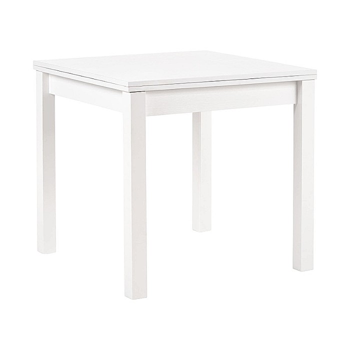 Masa living extensibila HM Gracjan, PAL Laminat, cant ABS, 80-160x80x76 cm, 6 persoane, alb [2]