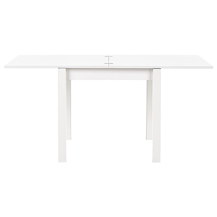 Masa living extensibila HM Gracjan, PAL Laminat, cant ABS, 80-160x80x76 cm, 6 persoane, alb [4]