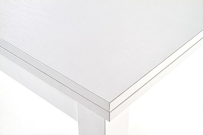 Masa living extensibila HM Gracjan, PAL Laminat, cant ABS, 80-160x80x76 cm, 6 persoane, alb [6]