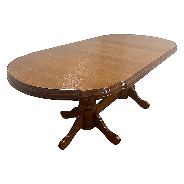 Masa living extensibila SB Nork, MDF Furniruit, structura lemn masiv, 8 persoane, 198-160x90x74 cm, nuc [6]
